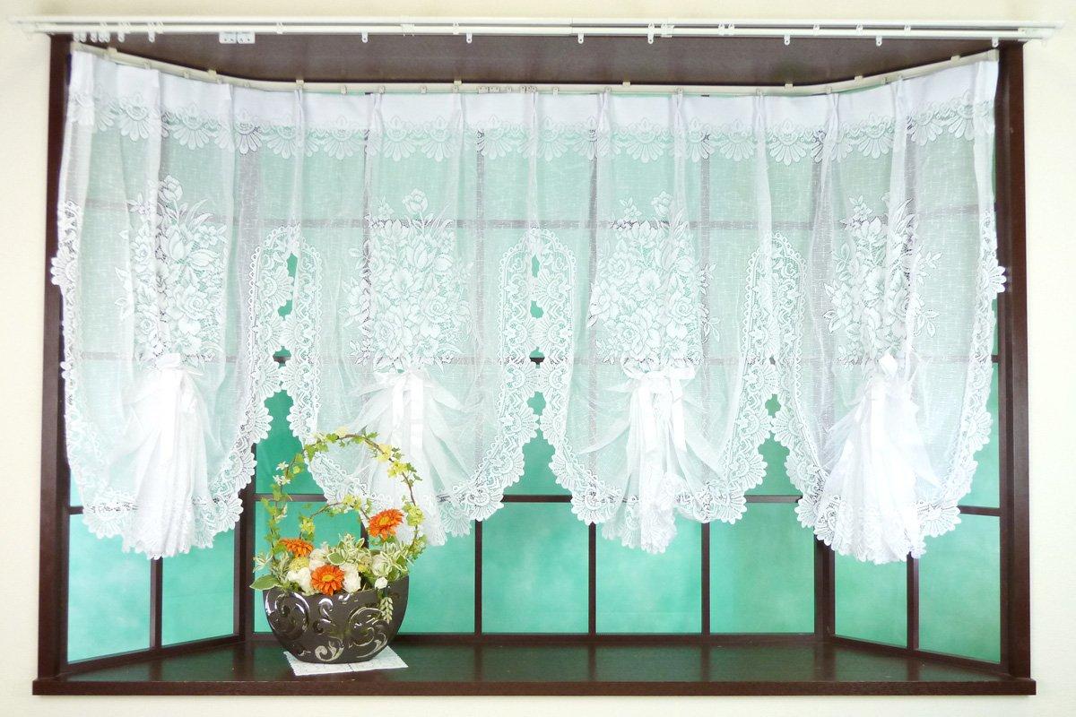 

Магазин штор Шторы «Павлин» для эркера 200 см шириной х 105 см длиной Аутлет «Марсель» 4-панельные окна, белый