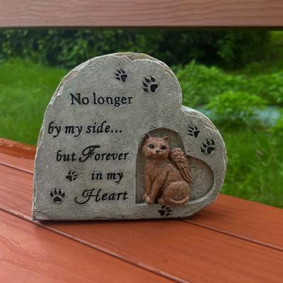 Pietra Commemorativa per Gattino Decorazione Giardino Lapide Gatto Lapide Gatto Esterna Memoriale Animale Domestico