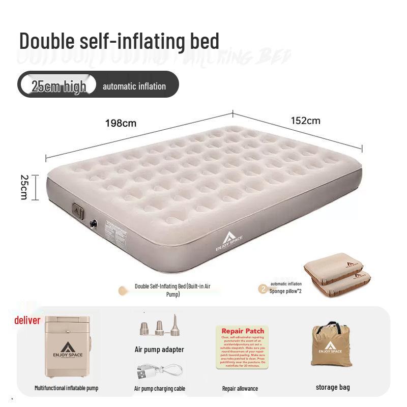 ENJOYSPACE Automatic Inflatable Camping Mattress - Foldable Single/Double Air Bed