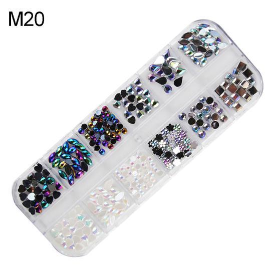 Sfaturi mixte pentru arta unghiilor DIY cu strasuri pentru decorare cu bile rotunde instrument de manichiura