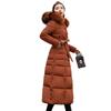 Winter women's cotton clothes extended large fur collar women's cotton clothes thickened long women's down cotton-padded clothes women's