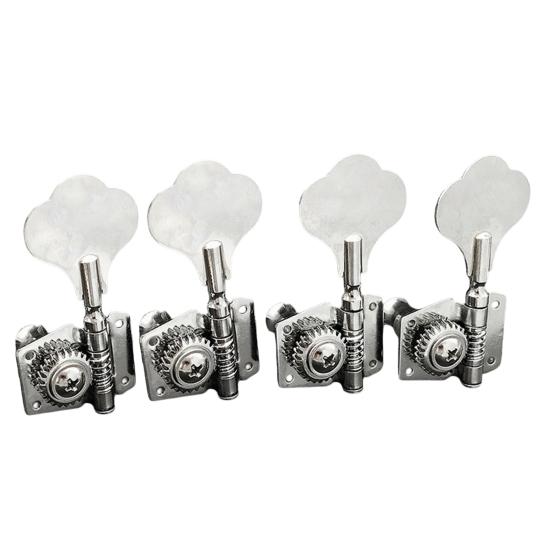 4 шт. Открытый колк для бас-гитары, колки для электробас-гитары, левая и правая стороны, запасные части для колков гитары и баса 4pcs Left серебряный