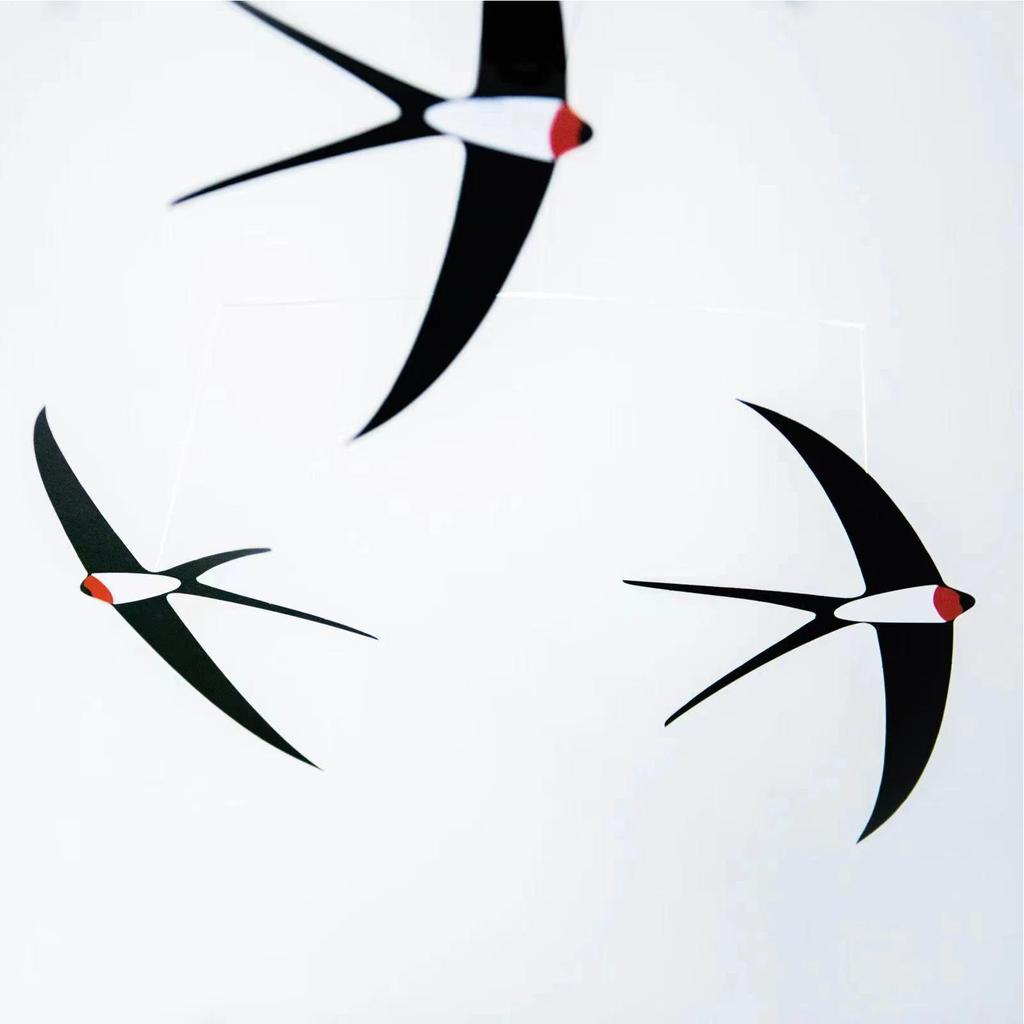 Danish Swallow Air Balance Pendant Silent Wind Chime Flying Bird Kindergarten Kids Room Living Room Interior Home Decor