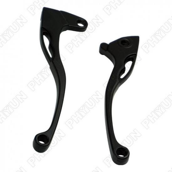 Pair Aluminum Black 8MM Motorcycle Handle Front Brake Lever w/Clutch Universal