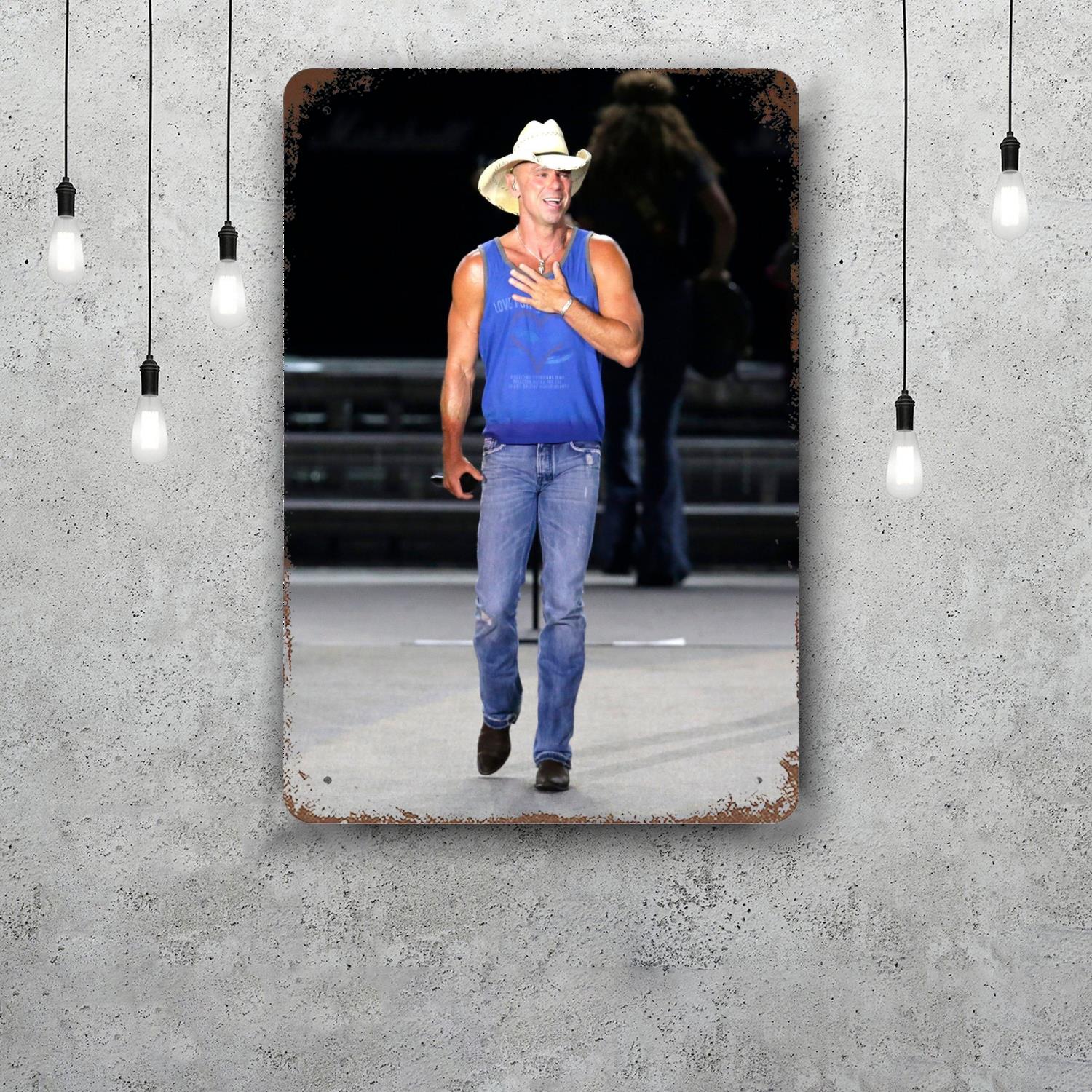 

Kenny Chesney Funny Bar Metal Sign Retro Plaque Vintage Sign Alcohol Drinker Pub Club Man Cave Kitchen Wall Decoration 20x30cm（7.8x11.8inch）