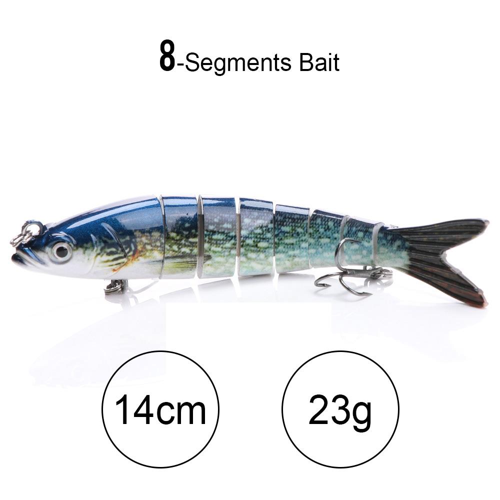 10cm 10g Sinking Crankbaits Fishing Lure 10-segments Wobbler Hard Artificial Bait For Pike Fishing Accessories Swimbait