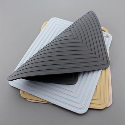 Tapis de Cuisine en Silicone pour Égoutter la Vaisselle et les Casseroles Résistant à la Chaleur Vaisselle Coussinet Épaissi Napperon de Table Dessous de Verre