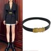 Retro Vintage Womens Ins Simple Unique Buckle Design Denim Pants Belt For Coats