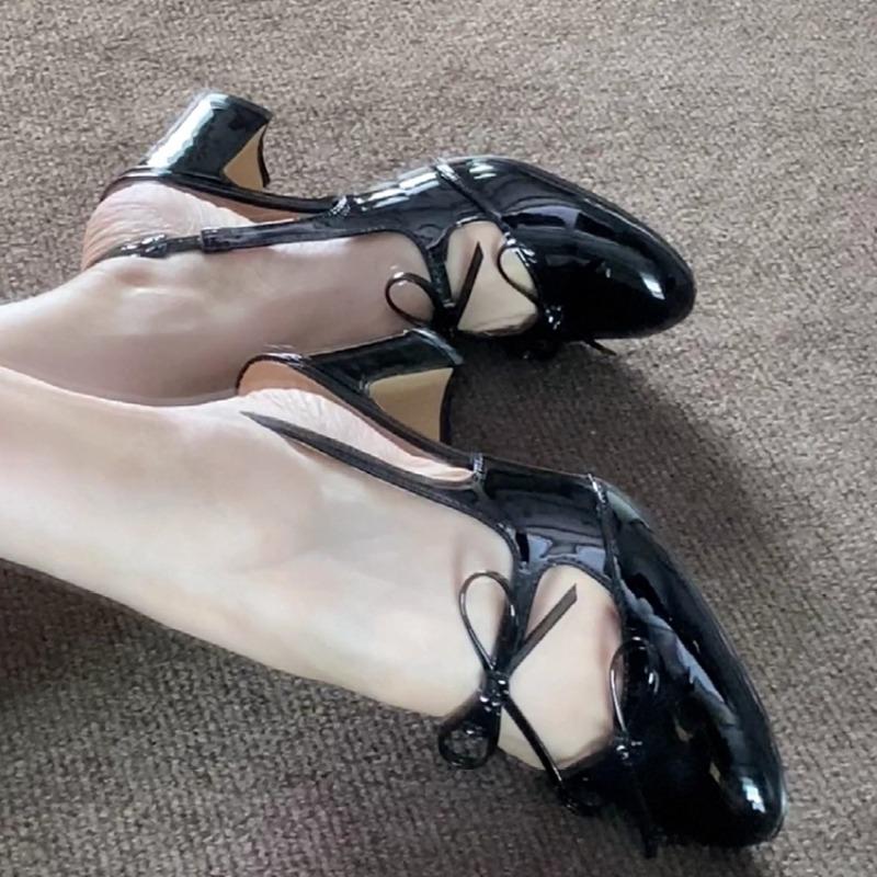Fashion Woman Mary Jane Shoes Fashion Luxury High Heels Comfortable Sneakers Female 2025 New All-Match Ballet Flats Dress Lolita Shoes