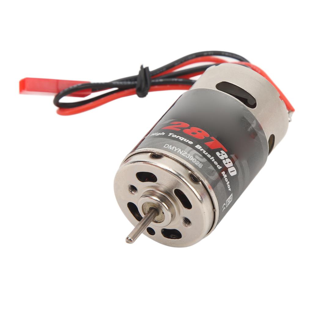 390 Motor Stainless Steel Low Noise Universal 28T Electric Brushed Motor for 1 16 1 18 RC Cars Boat JST Plug
