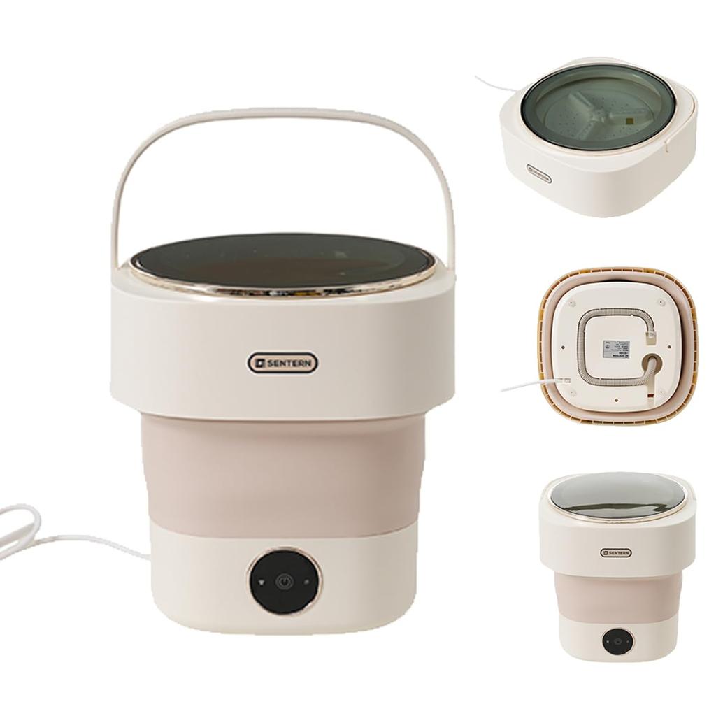 Kennkari Small Washing Machine Folding Washing Machine with Dehydration Function Drainage Function Mini Washing Machine Separate Washing Bucket