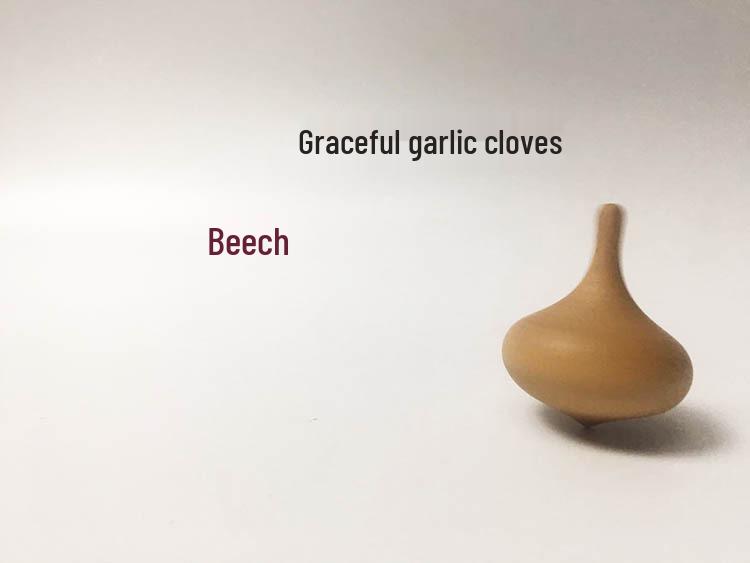 Black Walnut & Beech Wood Spinning Top Toy - Elegant Wooden Gift