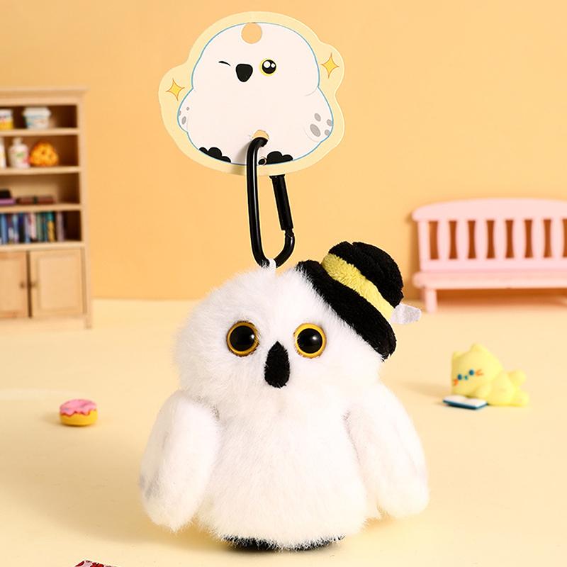 Roztomilý kreslený sova plyšový přívěsek na klíče zábavná novinka sova plyšový přívěsek na klíče kreativní batoh dekorace příslušenství dárky