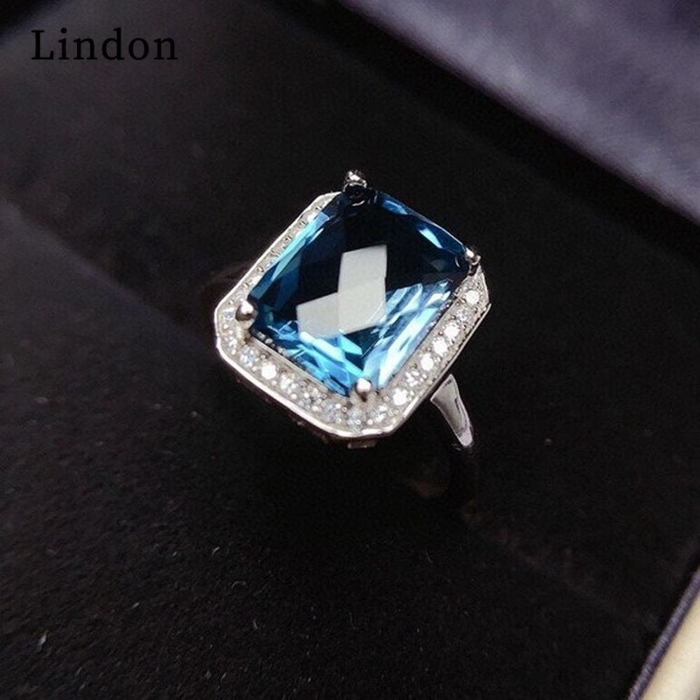 Lindon Classic Silver Plated Zircon Ring Ladies Jewelry Wedding Promise Party Gift