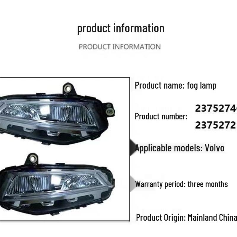 Fog Light for Volvo FH460 Truck (National VI) Models 23752746, 23752721