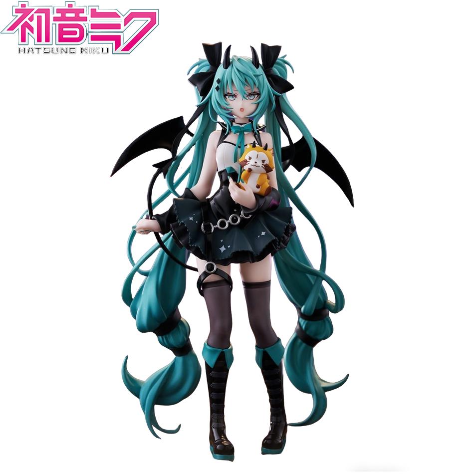 Anime Hatsune Miku 19CM Little Devil Raccoon Action Figure Model Toys Cute Action Model PVC Collection Desktop Accessories Gift