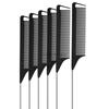 Hot Sale New 6Pcs Professional Hair Comb Heat Resistant Medium Cutting Carbon Comb Salon Antistatic Barber Styling Brush Tools