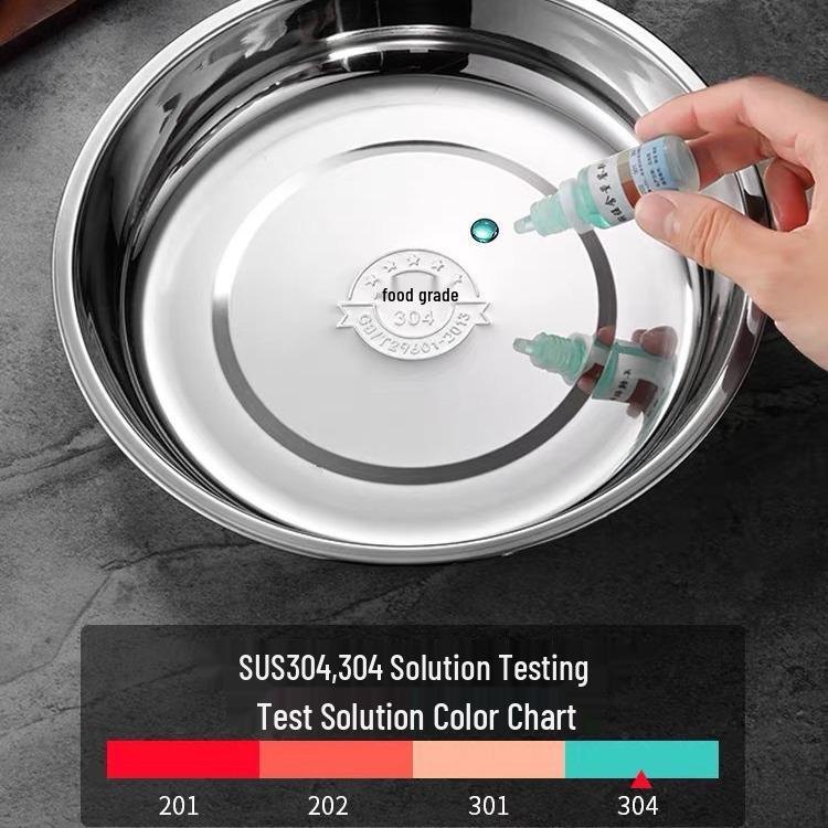 304 Stainless Steel Thickened Dinner Plate for Commercial Use