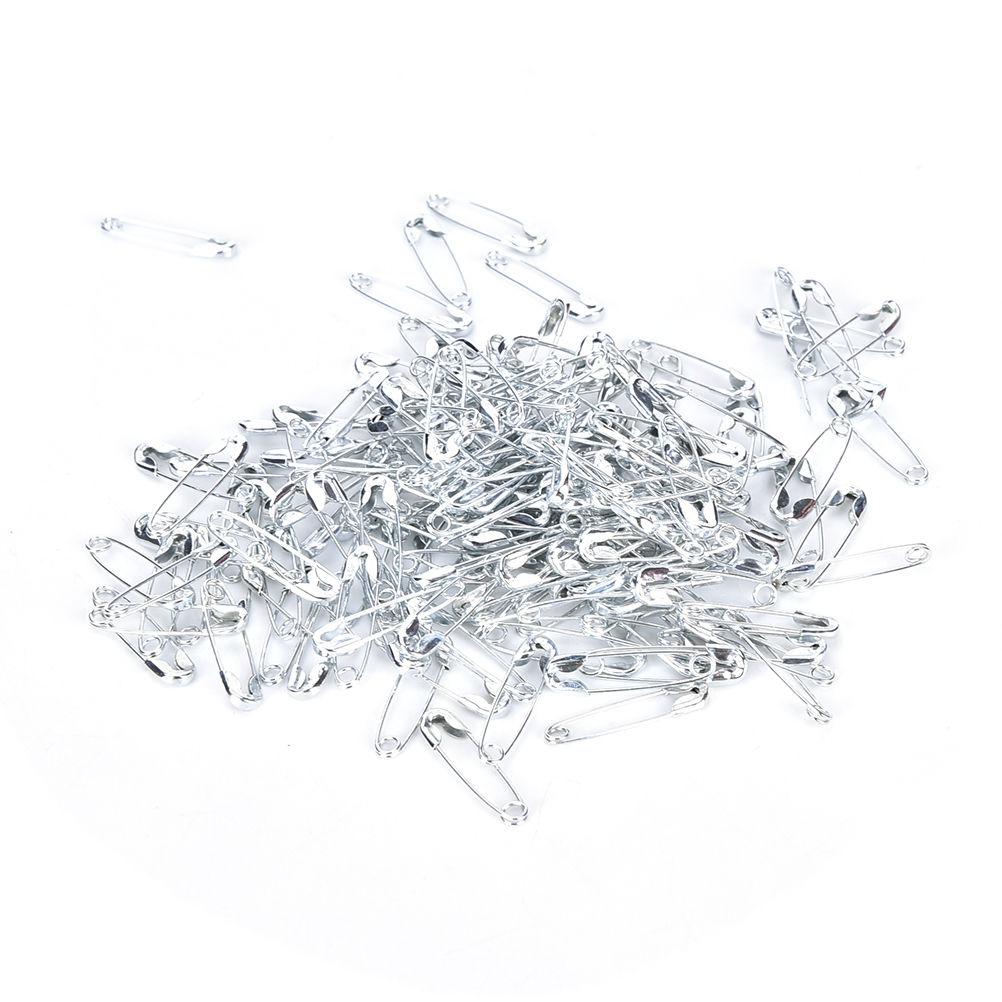 1000 Stück Schwarz Silber Sicherheitsnadeln DIY Nähwerkzeuge Zubehör Edelstahlnadeln 19mm Brosche Bekleidungszubehör