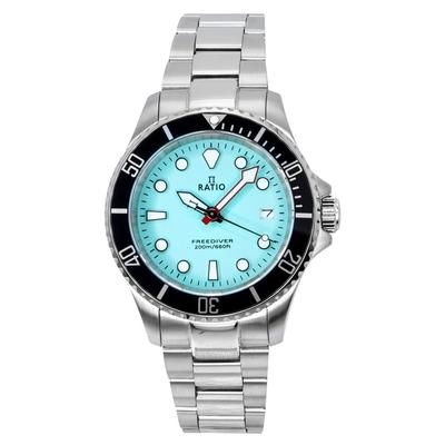 FreeDiver Sapphire Stainless Steel Ice Blue Dial Quartz RTF032 200M męski zegarek
