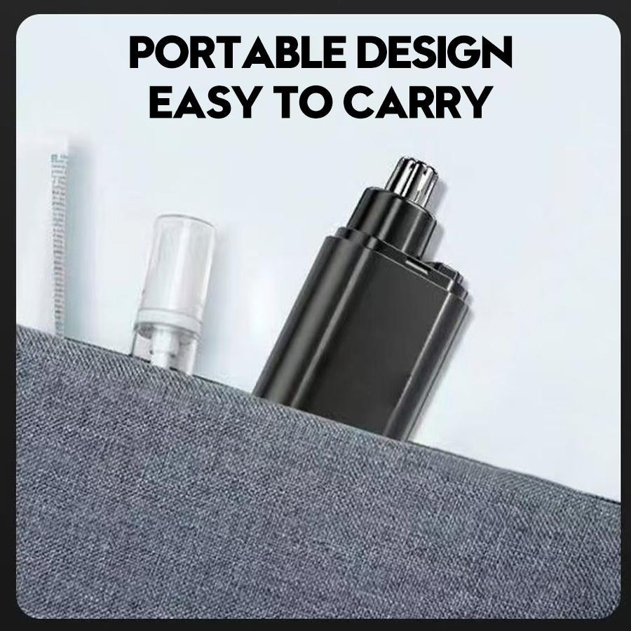 Nose Hair Trimmer Type-C Charging Rounded Arched Blade Electric Portable Men Mini Nose Hair Trimmer Face Care Kit Tools