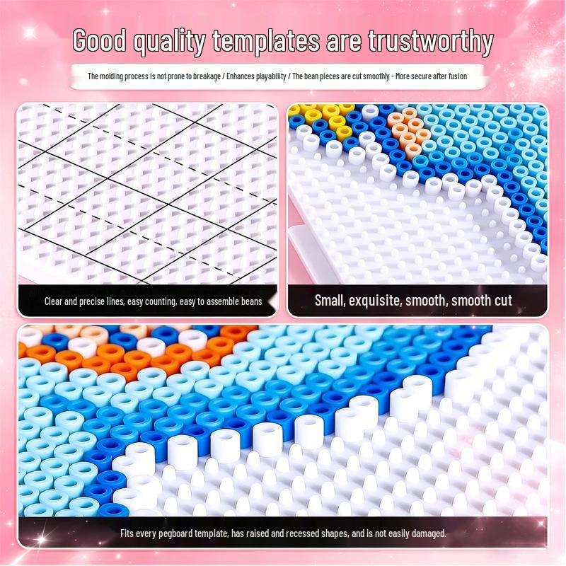 2.6mm Transparent Perler Bead Board - Wear-Resistant DIY Jigsaw Puzzle Craft Template