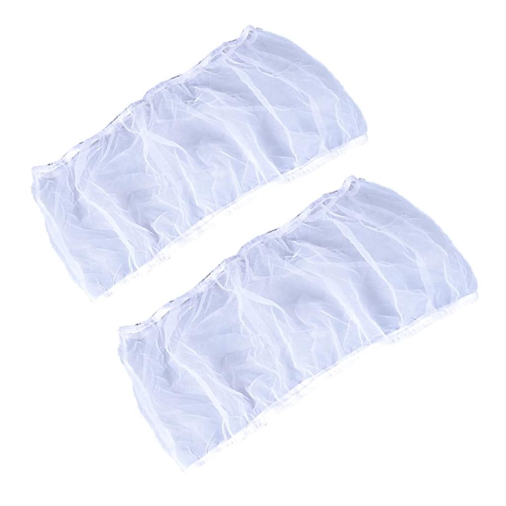 (ST TS) White Mesh Net Bird Cage Covers, Set of 2, Dustproof, Stretchable, for Bird Cages (Large X 2)