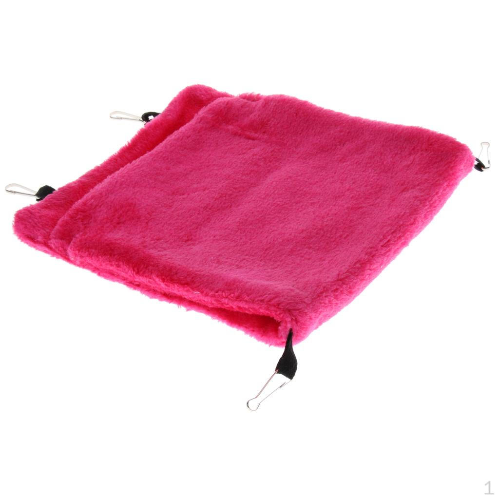 

Pet Swing Hammock - Hamster Squirrel Bird Small Animal Plush Pocket Toys Rose Red L