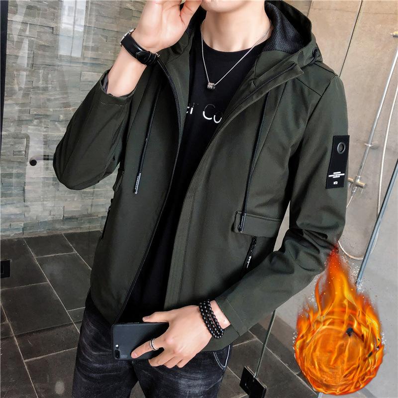 

Весна, осень и зима флисовая куртка с капюшоном, новая мужская повседневная ветрозащитная мужская облегающая куртка 4XL