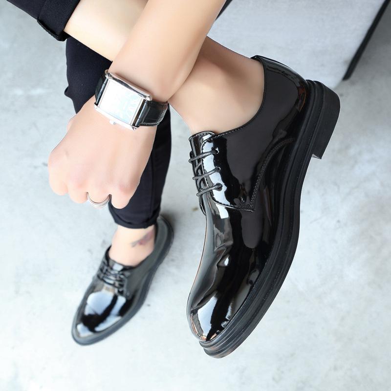 Large size British dress fashion men's leather shoes 38-47 size platform leather shoes men's leather shoes