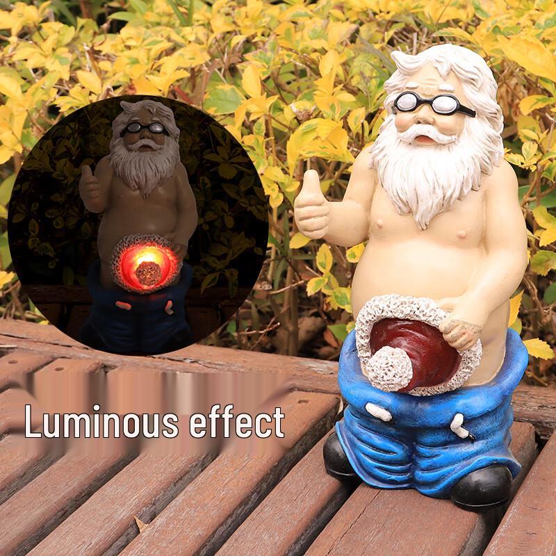 Solar Powered Resin Garden Glow Ornament