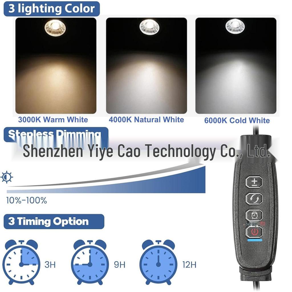 3-Color Dimming 5W LED Clip Spotlight for Exhibitions, Weddings, Ads, and Desktops