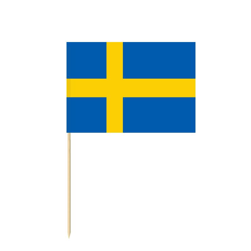 100 st Nationella flaggor Väljer olika länder Konst tandpetare Festpinnar Cupcake/kaka/paj/frukt/glass Topper dekoration