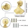 4 Pcs Ginkgo Leaf Shape Handles Golden Leaf Shape Knobs Golden Drop Pendant Pull Handles Single Hole Knobs Handles for Kitchen Furniture Cabinet