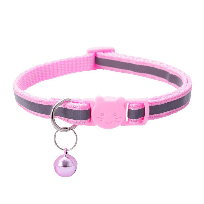 Reflektierendes Katzenhalsband mit Sicherheits-Aufreißverschluss und Glöckchen
