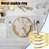 10PCS Metal Napkin Rings Modern Exquisite Napkins Holders For Easter Dinner Family Gatherings Wedding Banquets Table Decoration