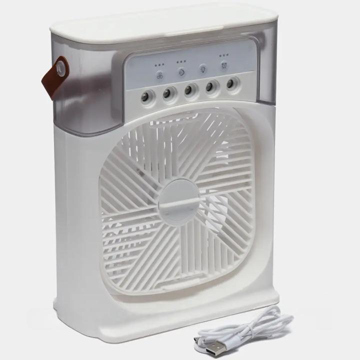 Fan-humidifier, Desktop Air Conditioner, Aroma Diffuser + Set of Essential Oils