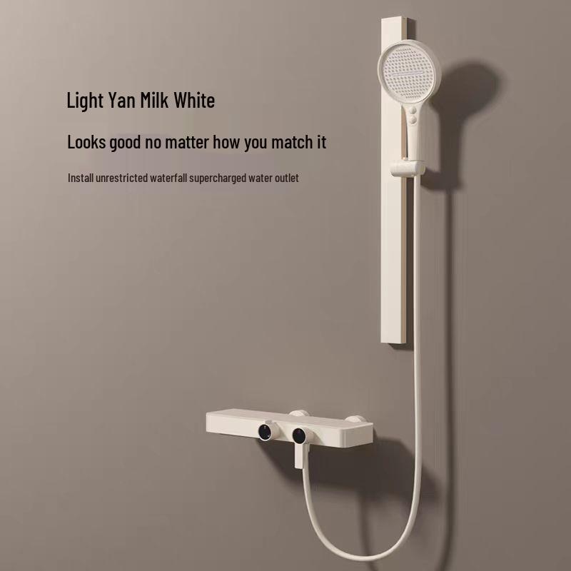 Lyxigt Regnduschhuvud i Helkoppar med Stor Förvaring och Justerbar Temperaturkontroll