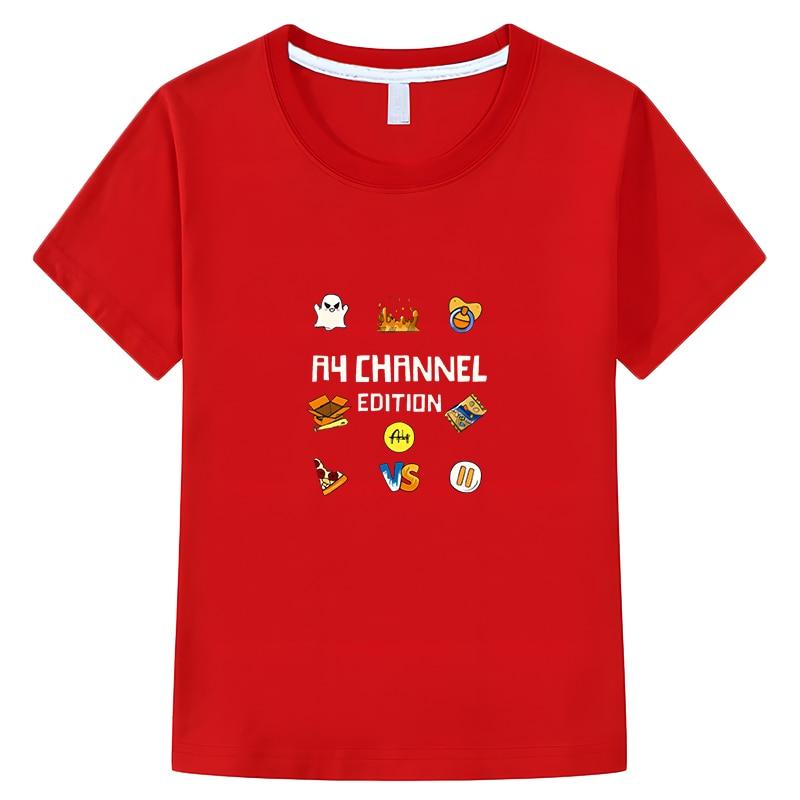 Kreslený merch A4 Lamba chlapec Dívčí tričko Léto 100% bavlna Děti Vlad papír A4 Kreslený Krátký rukáv y2k dětské oblečení jeden kus