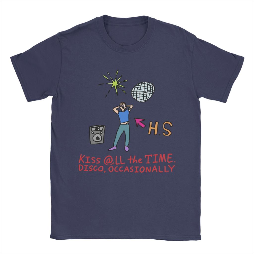 Harryed Stylesed HS Kiss All The Time Disco Occasionally Print T Shirt Unisex Women Pure Cotton Tee Shirt Clothing