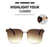 Fashion New Large Frameless Sunglasses Personality Gradient Color Trendy Accessories Sun Glasses UV Protection Female