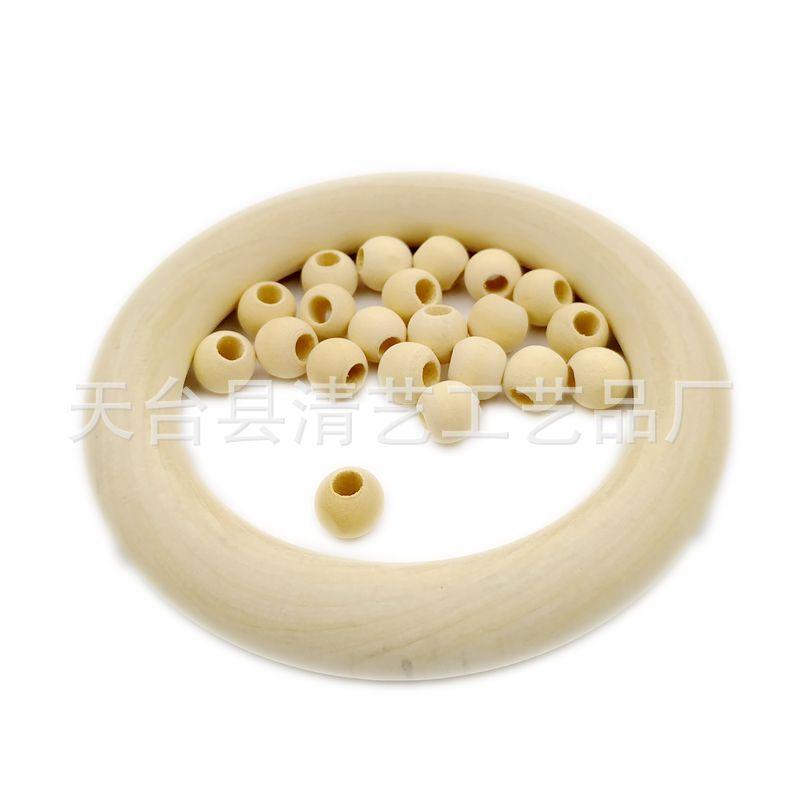 Diy Loose Bead Wood Bead Jewelry Accessories 10-25Mm Log Color Large Hole Lotus Wood Round Beads Handmade Beading