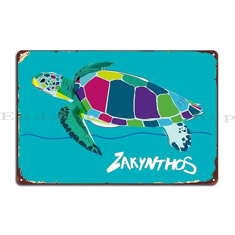 Greek Island Summer Collection Zakynthos Metal Sign Garage Rusty Pub Garage Plaques Designer Tin Sign Poster 20x30cm(7.8x11.8inch)