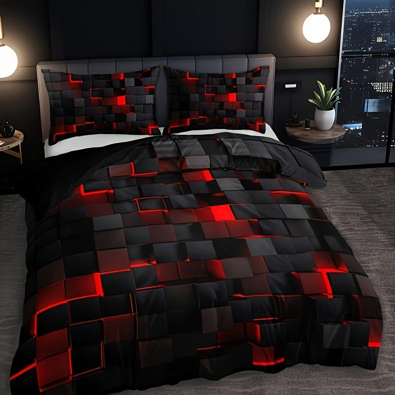 

Comforter Safndot 3Pcs Cool Technology Digital Printing Material Set Four Seasons Product Red And Blue Four Sizes Comforter (quilt)-EU Single(135*200cm)3pcs