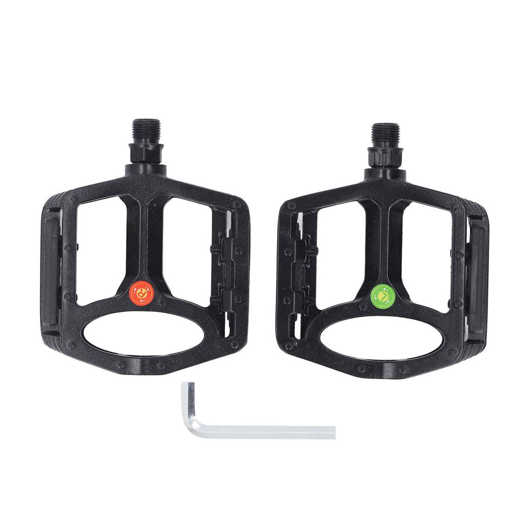 1 Pair Mountain Cycle Pedal Aluminum Alloy Non Slip Stable Flat Platform Pedal Replacement