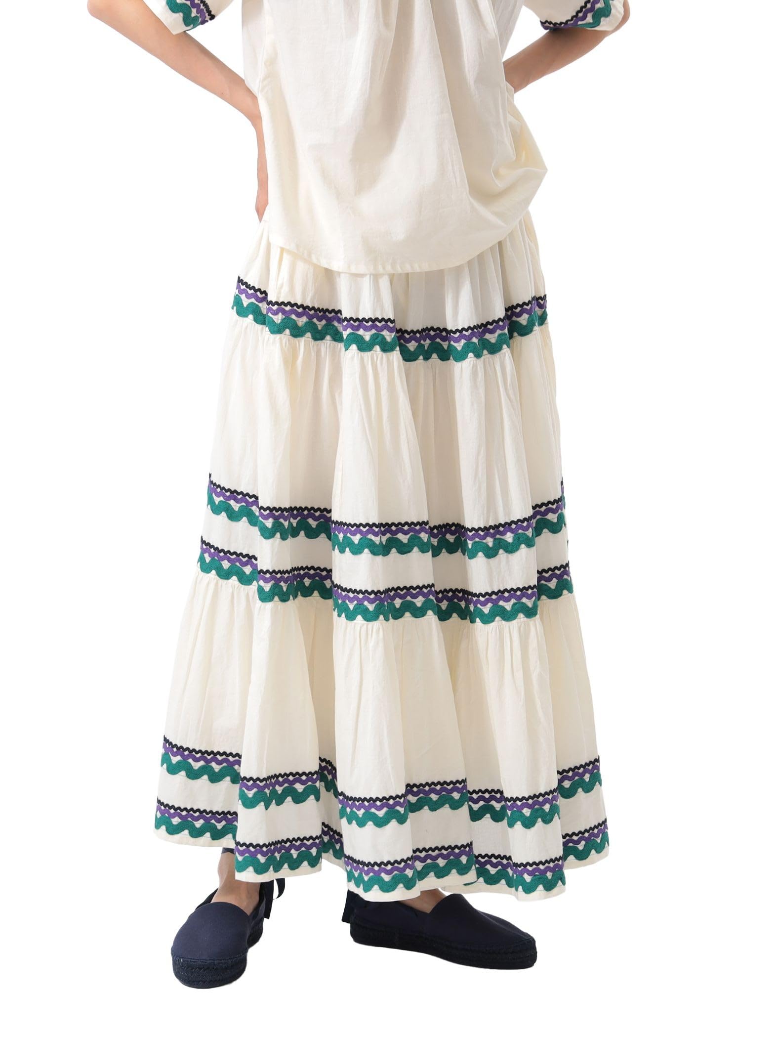 

Beams Boy tre*b_TapeTiered Skirt, Women s, IVORY, Free Size, 13270140878