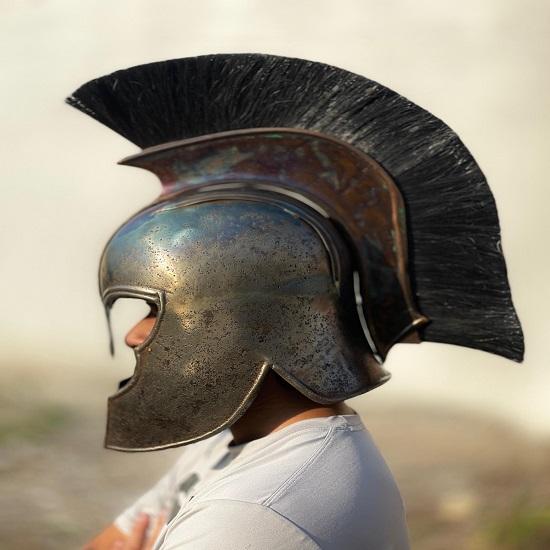 Medieval Troy Achilies Helmet Spartan Costume  300 Helmet