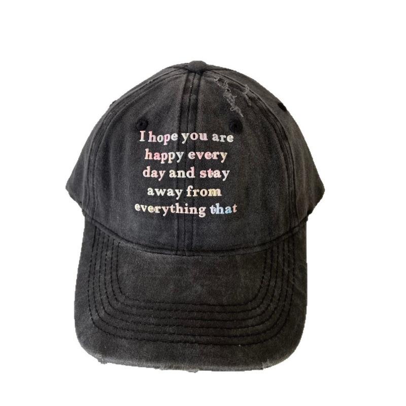Retro Small Letter Baseball Cap Women'S Spring And Summer Cap Versatile Head Circumference Hip Hop Hat Trendy Man