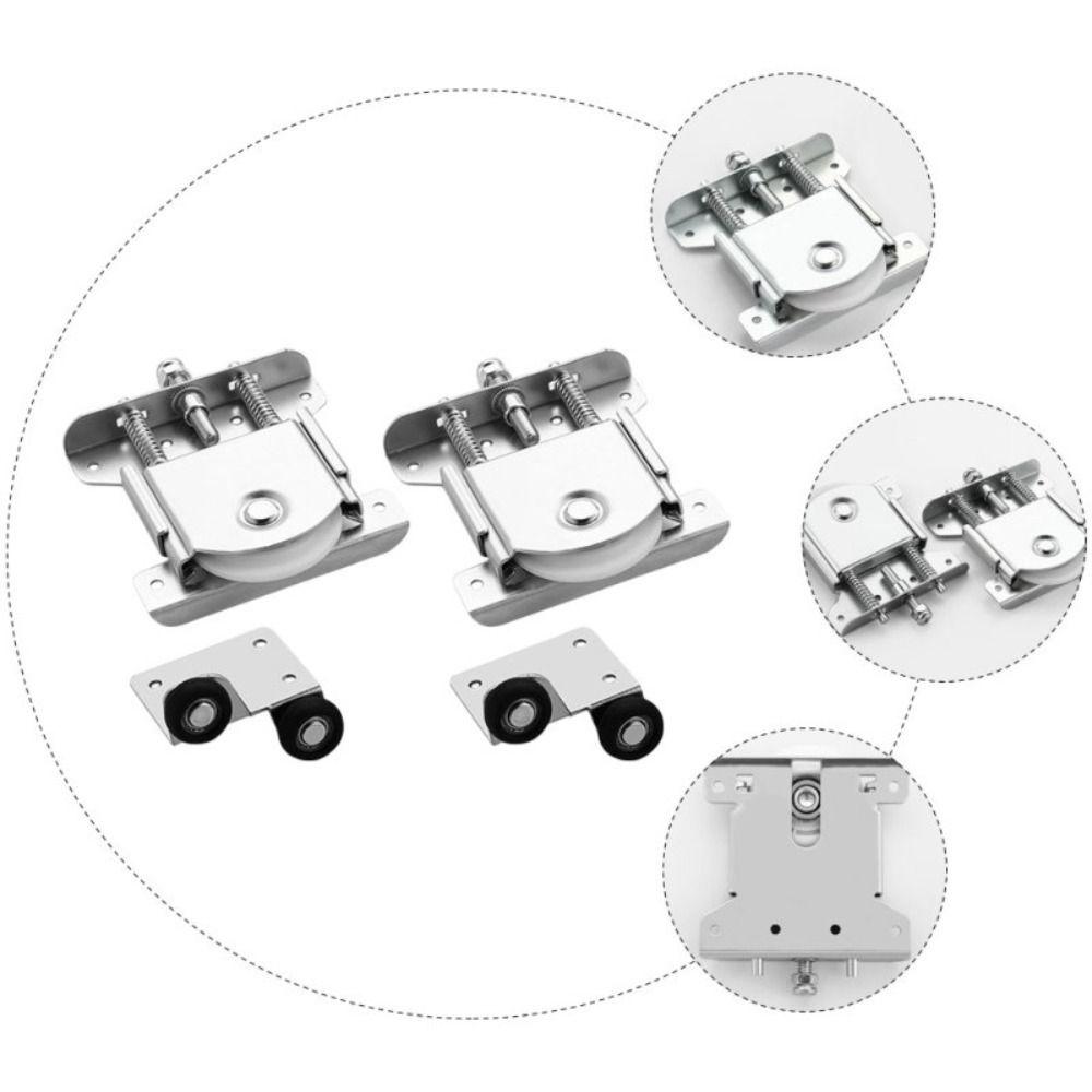 

2 pcs Furniture Hardware Window Door Roller Wardrobe Pulley Replacement Castors Drawer Door серебряный