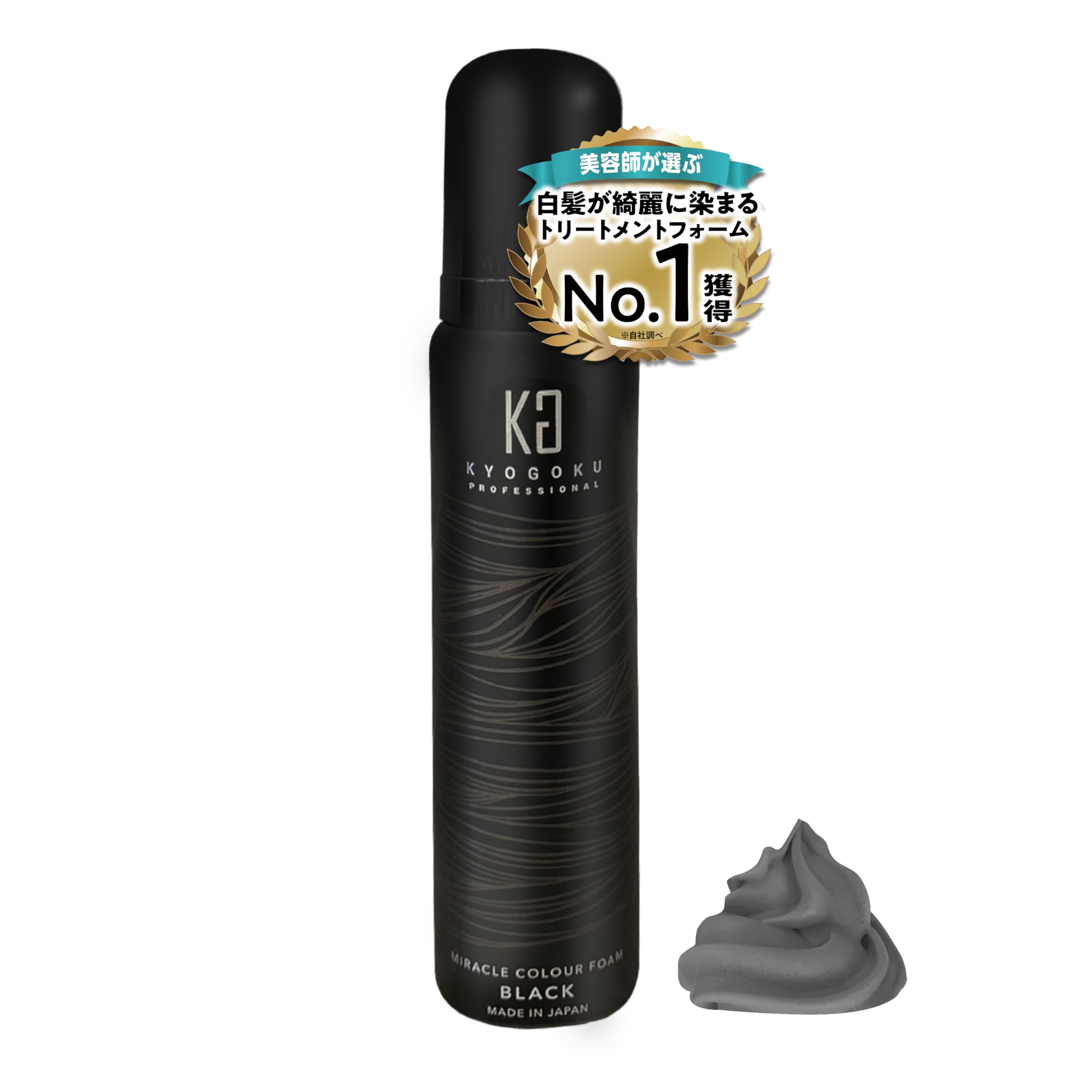 

Kyogoku Miracle Color Foam Седые волосы Качество волос Уникальный салон красоты Эксклюзивный перманентный отбеливатель для волос Пена для волос с углекислым газом Черный, краска,